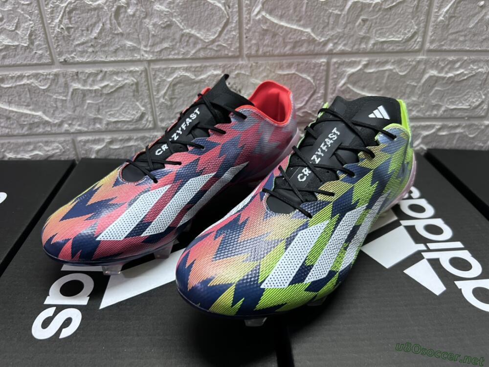 Men's Adidas X Crazyfast Limited Edition FG Football Boots - White/Yellow/Orange/Black