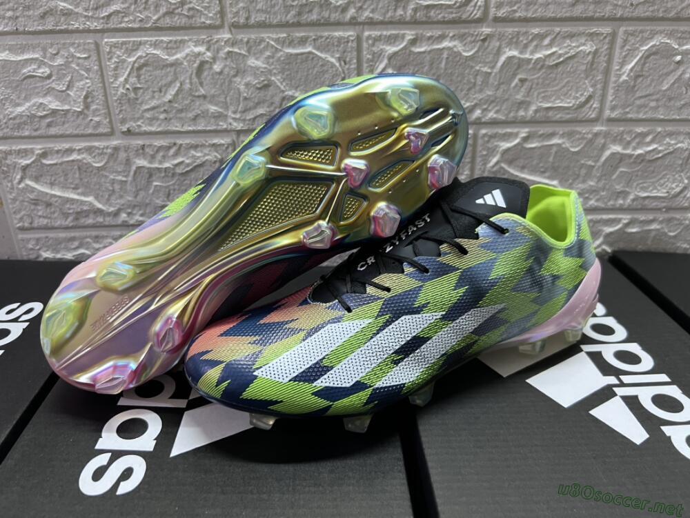 Men's Adidas X Crazyfast Limited Edition FG Football Boots - White/Yellow/Orange/Black