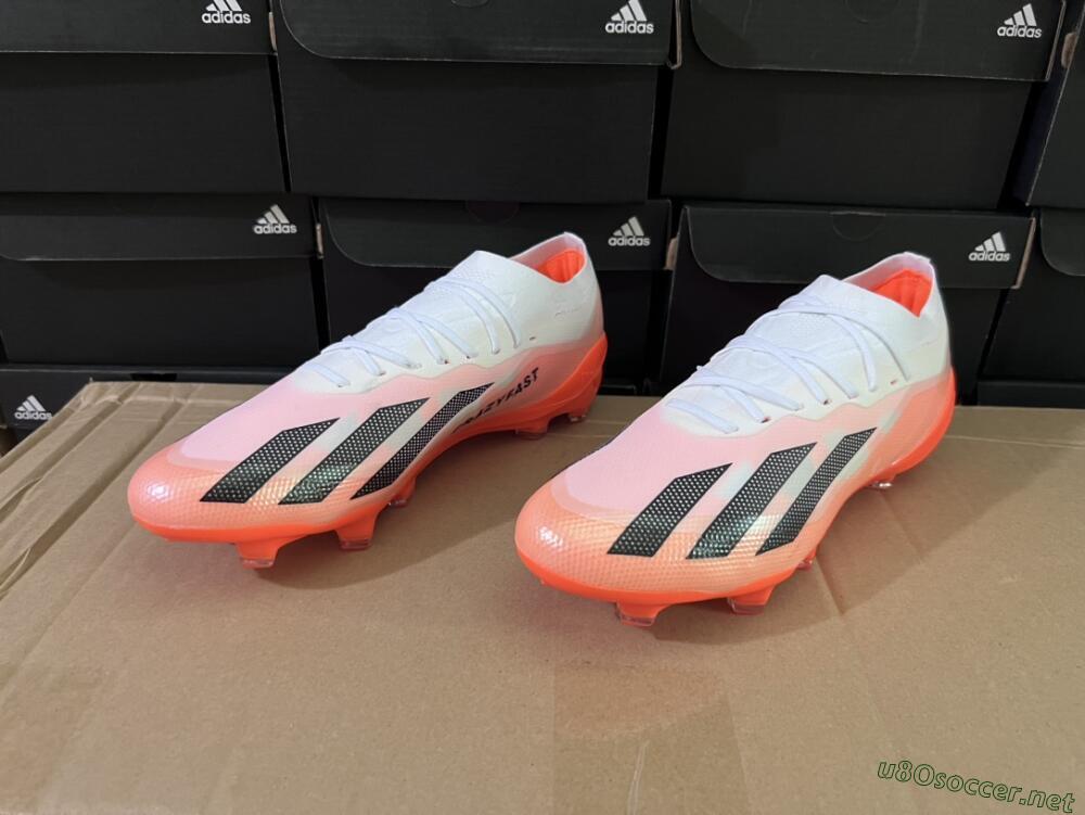 Men's Adidas X Crazyfast.1 FG Football Boots - White/Red/Black
