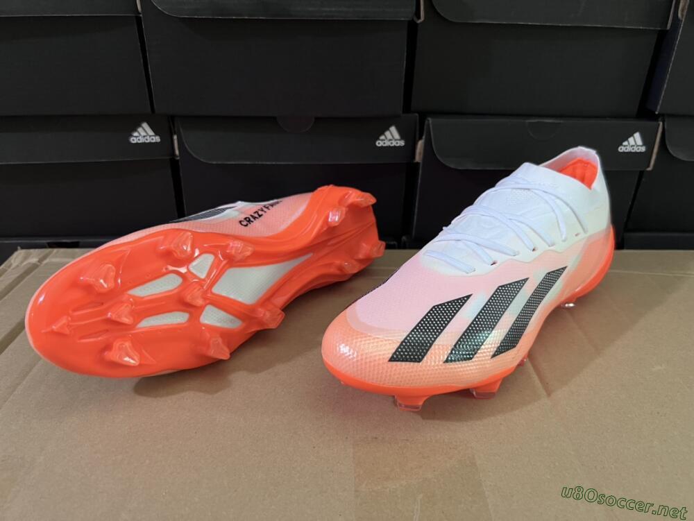 Men's Adidas X Crazyfast.1 FG Football Boots - White/Red/Black