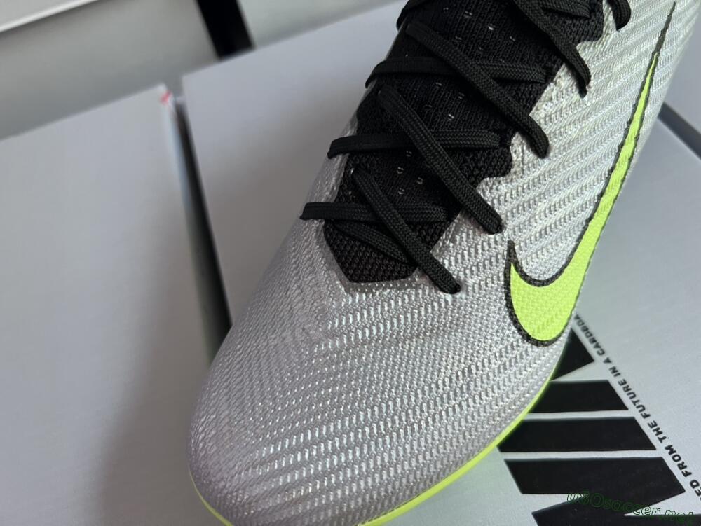 Unisex Nike Air Zoom Vapor 15 Elite SE AG Football Boots - Silver/Green/Black