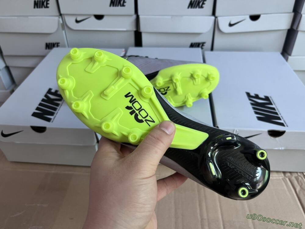 Unisex Nike Air Zoom Vapor 15 Elite SE AG Football Boots - Silver/Green/Black
