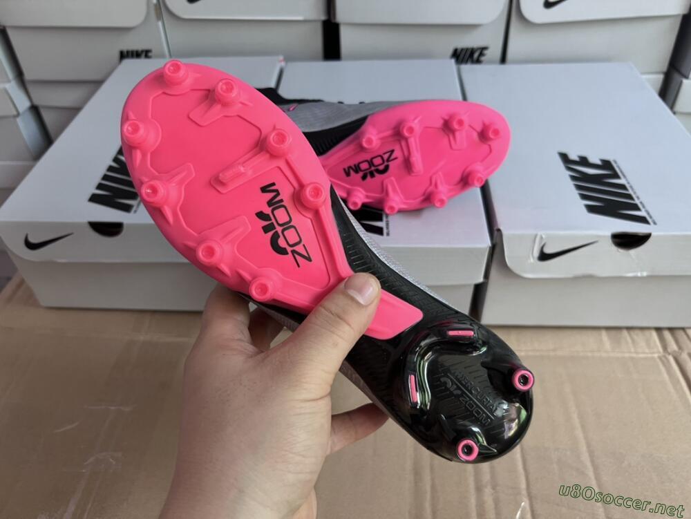 Unisex Nike Air Zoom Mercurial Superfly 9 Elite AG Football Boots - Sliver/Pink/Black