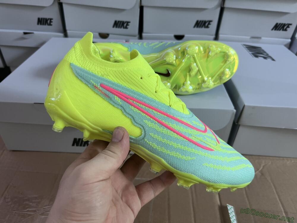 Unisex Nike Phantom GX Elite FG Football Boots - Blue/Green/Pink