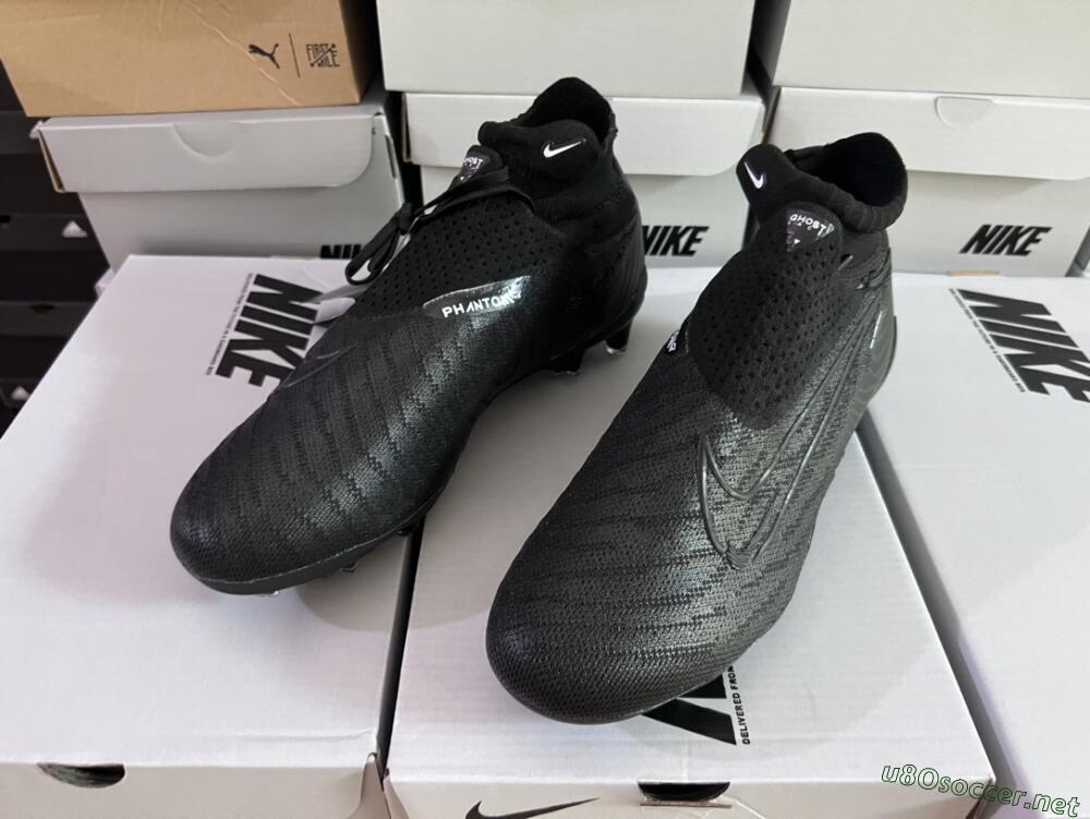 Unisex Nike Phantom GX Elite DF Link FG Football Boots - Black/White/Black