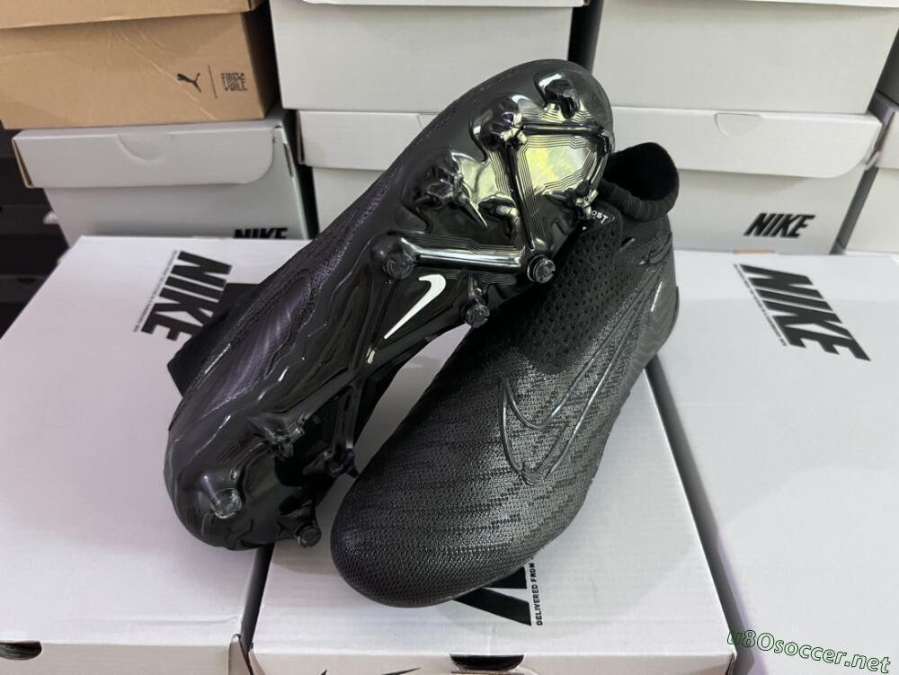 Unisex Nike Phantom GX Elite DF Link FG Football Boots - Black/White/Black