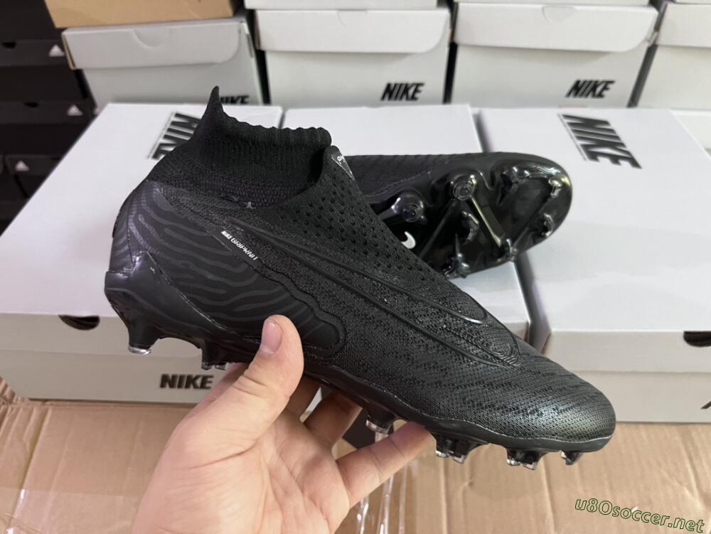 Unisex Nike Phantom GX Elite DF Link FG Football Boots - Black/White/Black