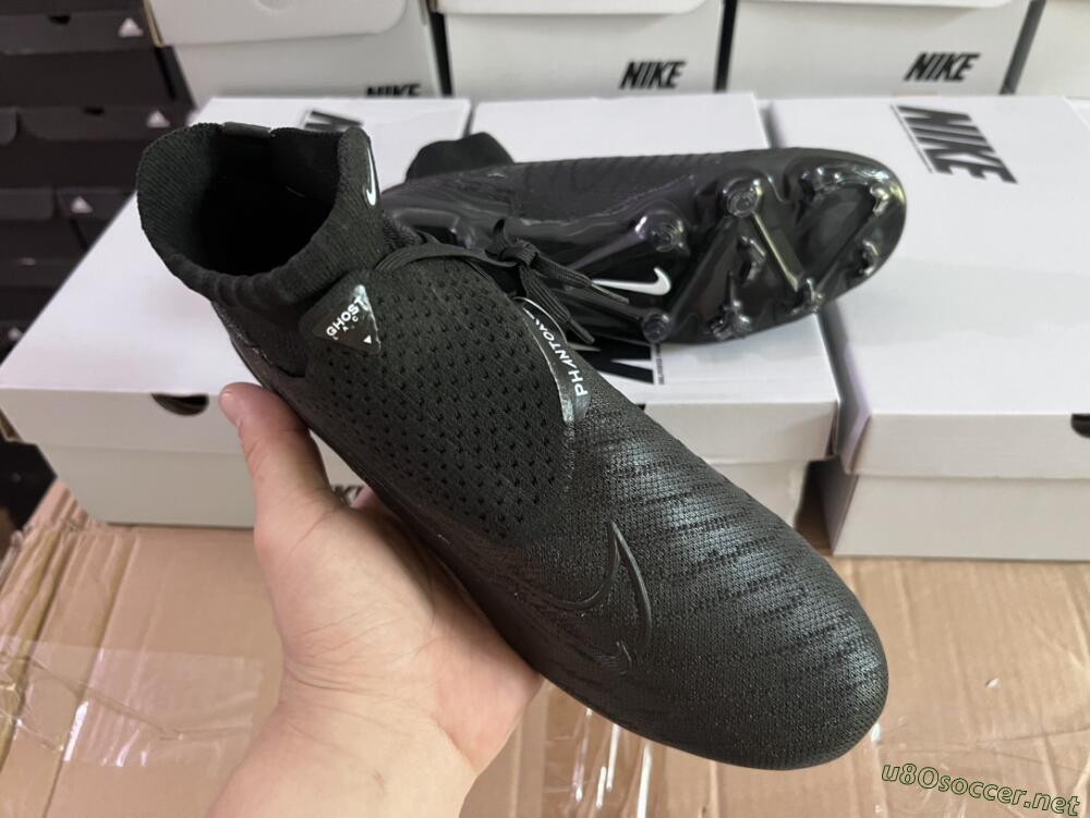 Unisex Nike Phantom GX Elite DF Link FG Football Boots - Black/White/Black