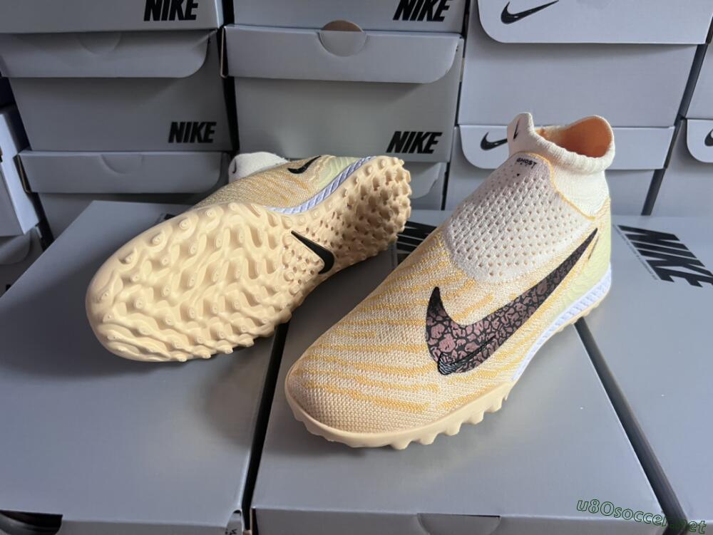 Unisex Nike Phantom GX Elite DF Link TF Football Shoes - Yellow/Black/Brown