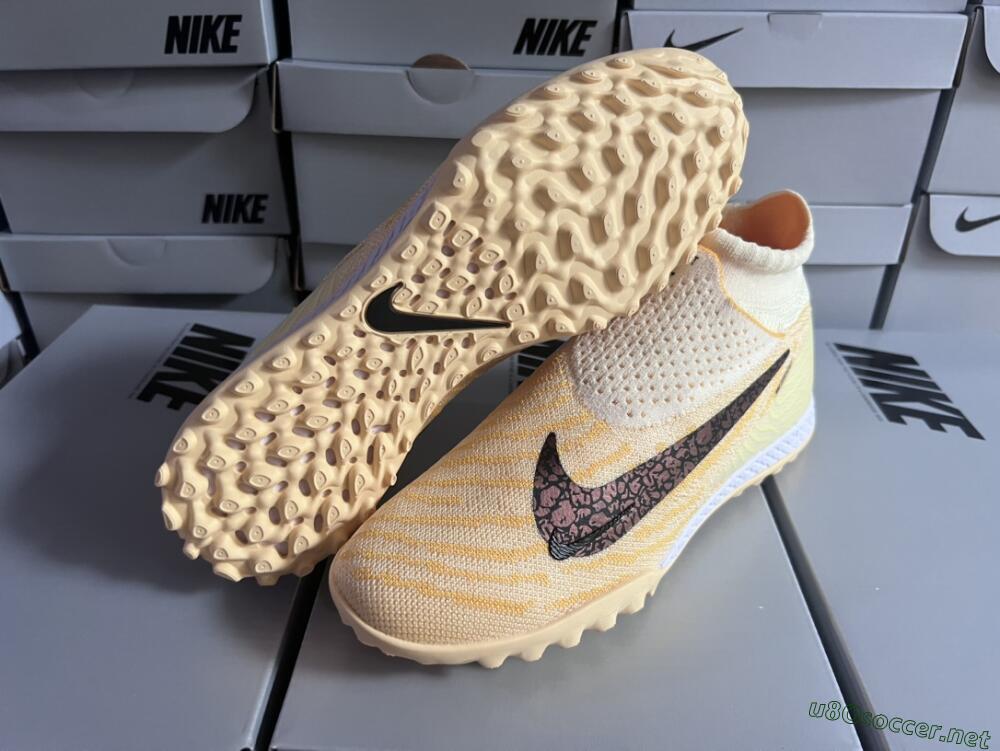 Unisex Nike Phantom GX Elite DF Link TF Football Shoes - Yellow/Black/Brown
