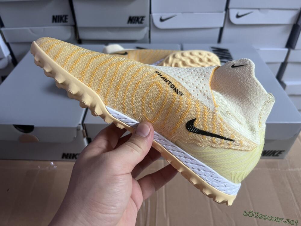 Unisex Nike Phantom GX Elite DF Link TF Football Shoes - Yellow/Black/Brown