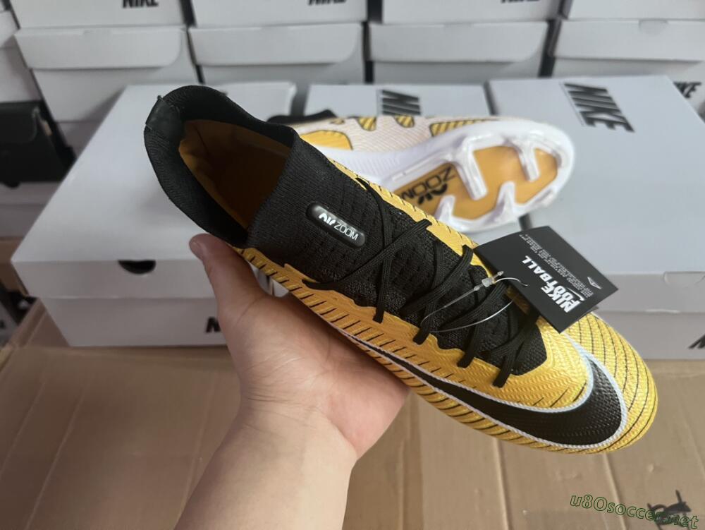 Men's Nike Air Zoom Mercurial Superfly 9 Elite FG Football Boots - Yellow/Black/White