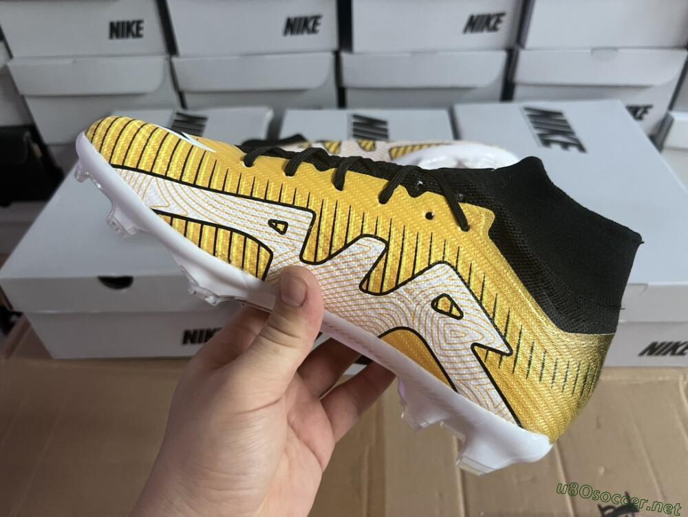 Men's Nike Air Zoom Mercurial Superfly 9 Elite FG Football Boots - Yellow/Black/White
