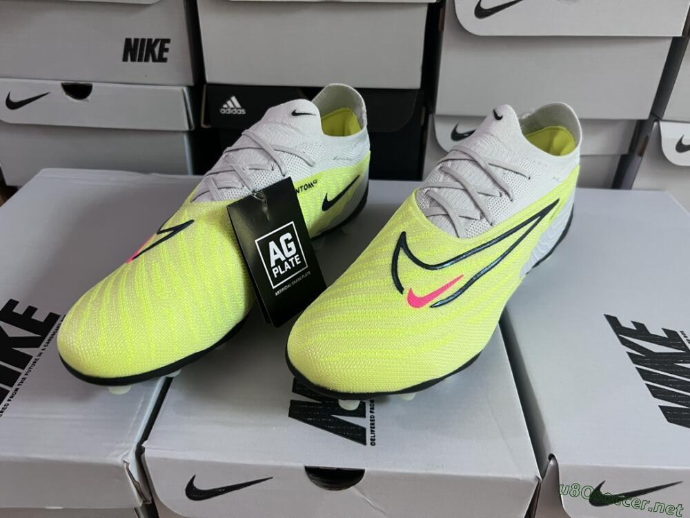 Men's Nike Phantom GX Elite AG Football Boots - Grey/Yellow/Black