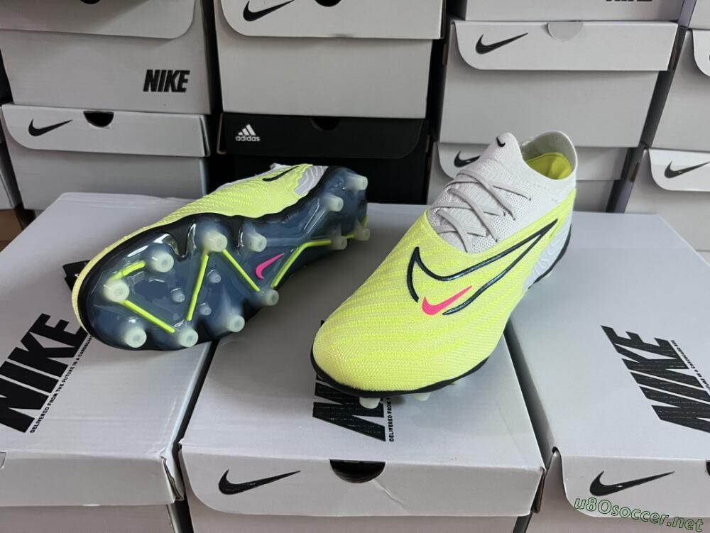 Men's Nike Phantom GX Elite AG Football Boots - Grey/Yellow/Black