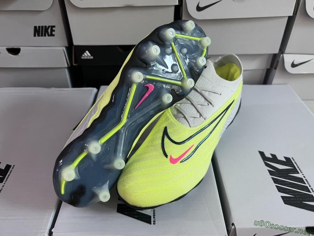 Men's Nike Phantom GX Elite AG Football Boots - Grey/Yellow/Black