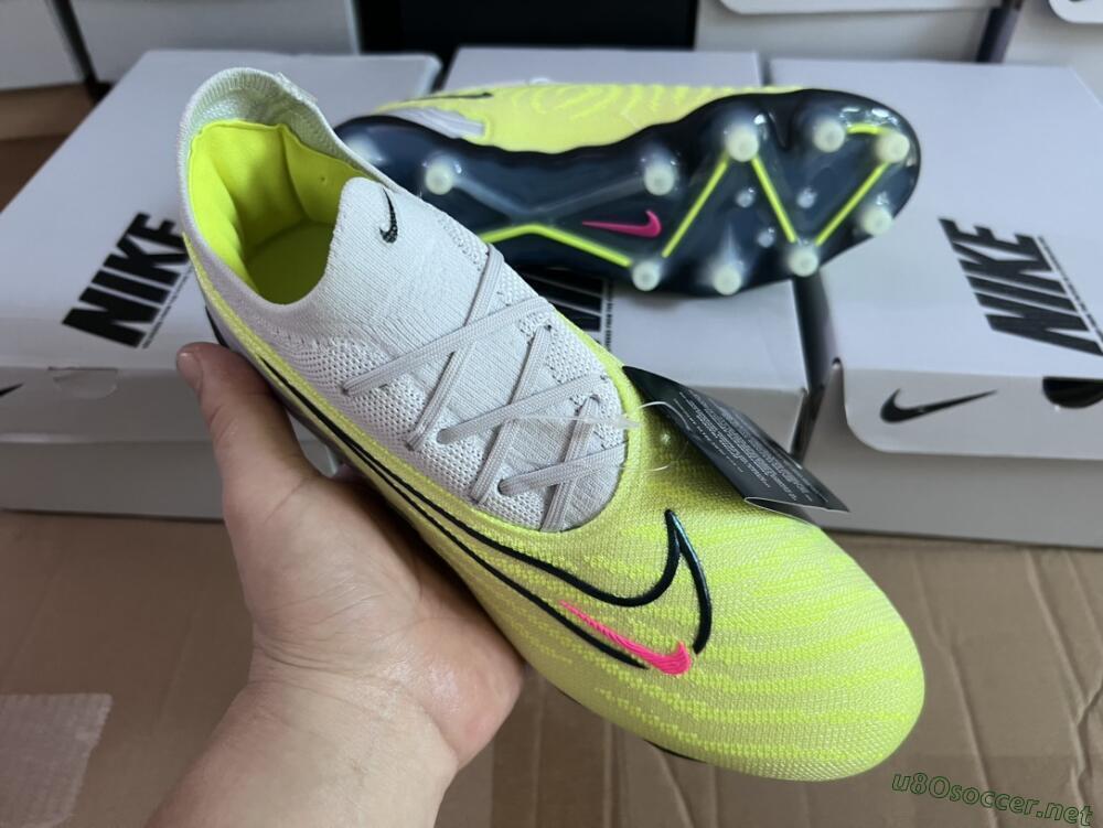 Men's Nike Phantom GX Elite AG Football Boots - Grey/Yellow/Black