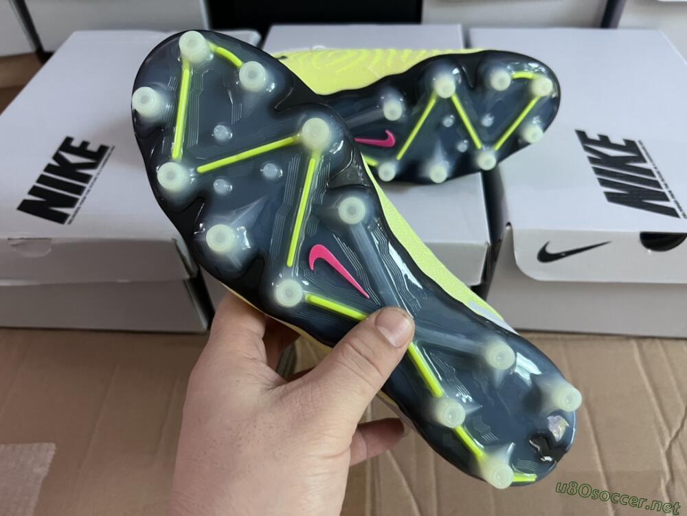 Men's Nike Phantom GX Elite AG Football Boots - Grey/Yellow/Black