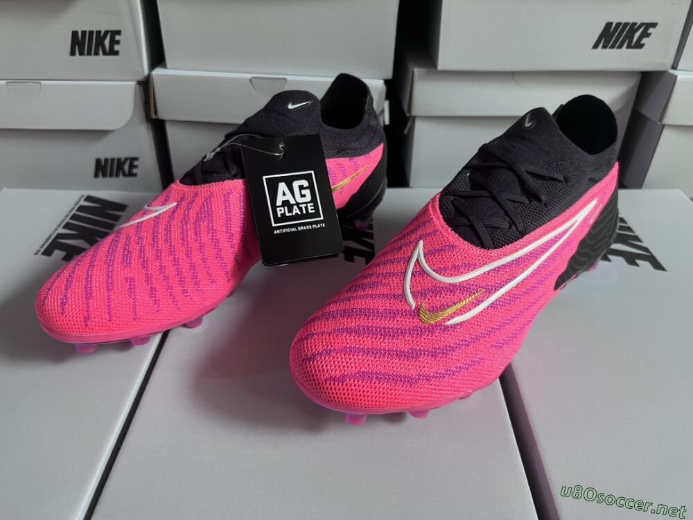 Men's Nike Phantom GX Elite AG Football Boots - Pink/White/Black