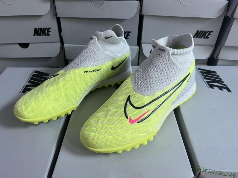 Unisex Nike Phantom GX Elite DF Link TF Football Shoes - Green/Black/White