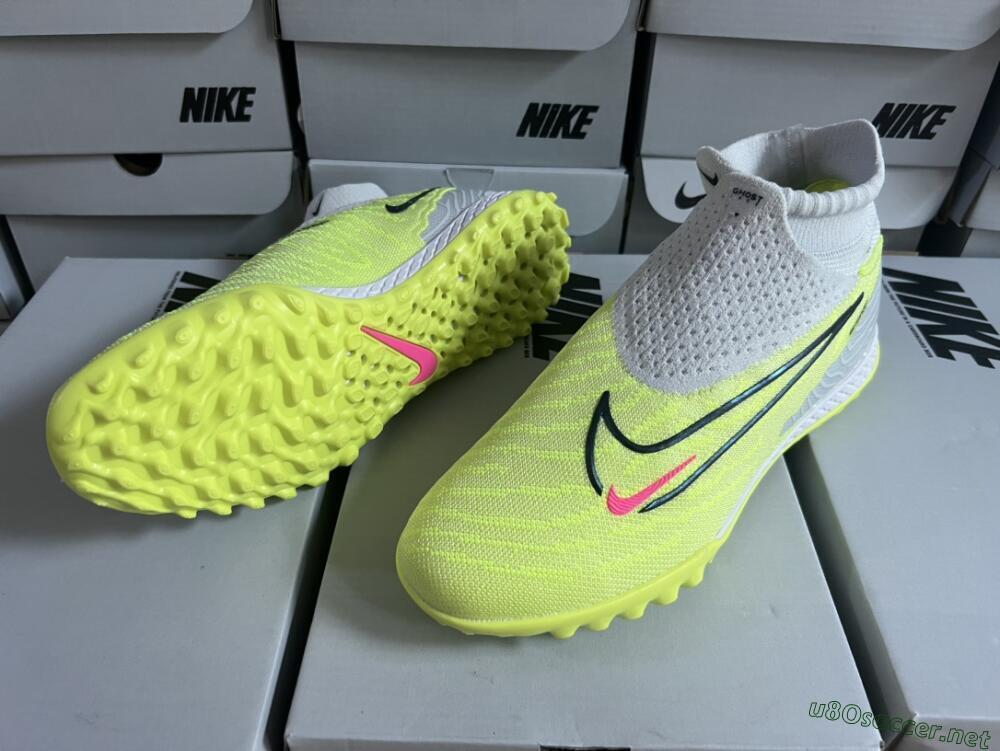 Unisex Nike Phantom GX Elite DF Link TF Football Shoes - Green/Black/White