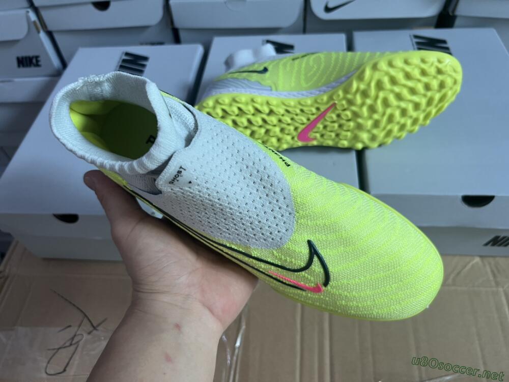 Unisex Nike Phantom GX Elite DF Link TF Football Shoes - Green/Black/White