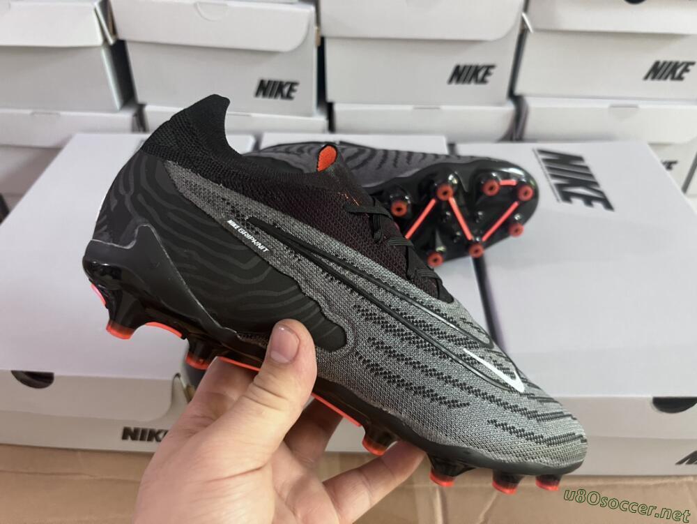Men's Nike Phantom GX Elite AG Football Boots - Black/Grey