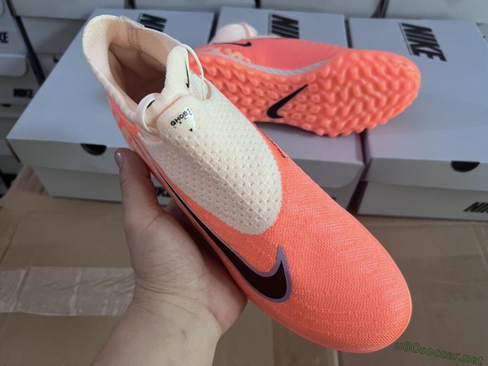 Unisex Nike Phantom GX Elite DF Link TF Football Shoes - Orange/Black/Pink