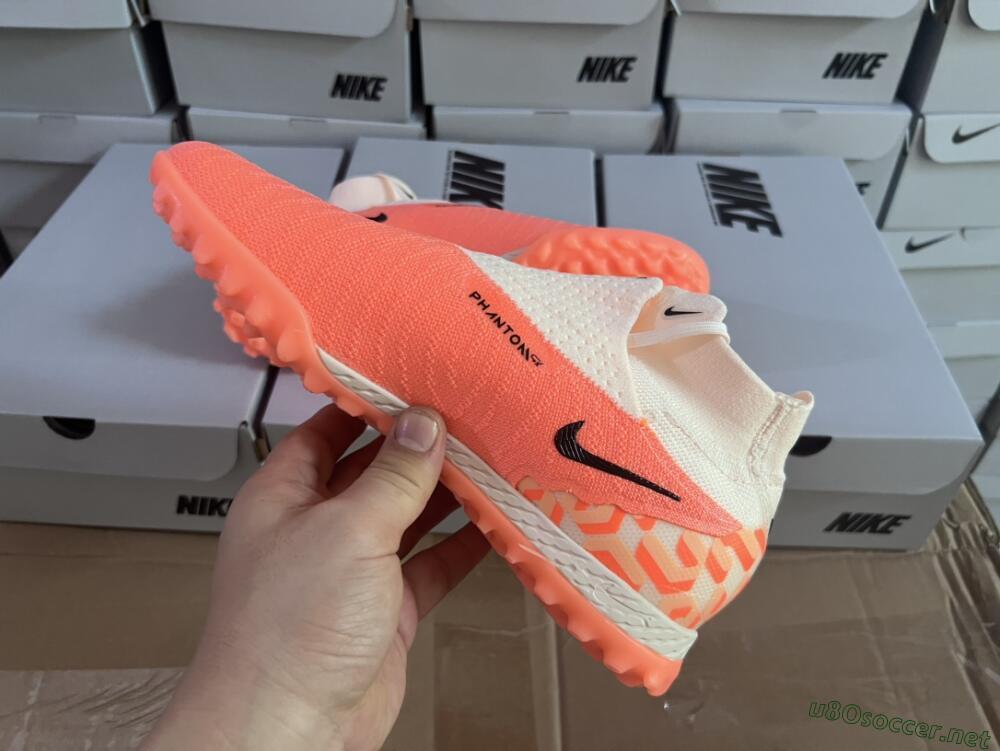 Unisex Nike Phantom GX Elite DF Link TF Football Shoes - Orange/Black/Pink