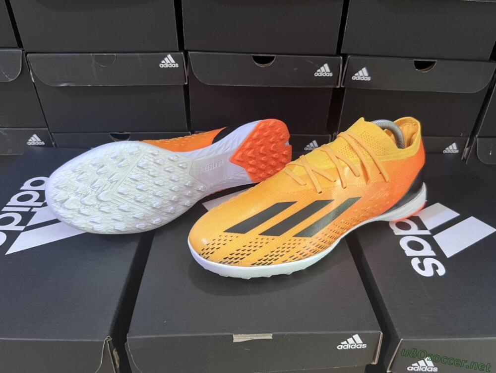 Men's Adidas X Speedportal.3 TF Football Shoes - Orange/Black/White