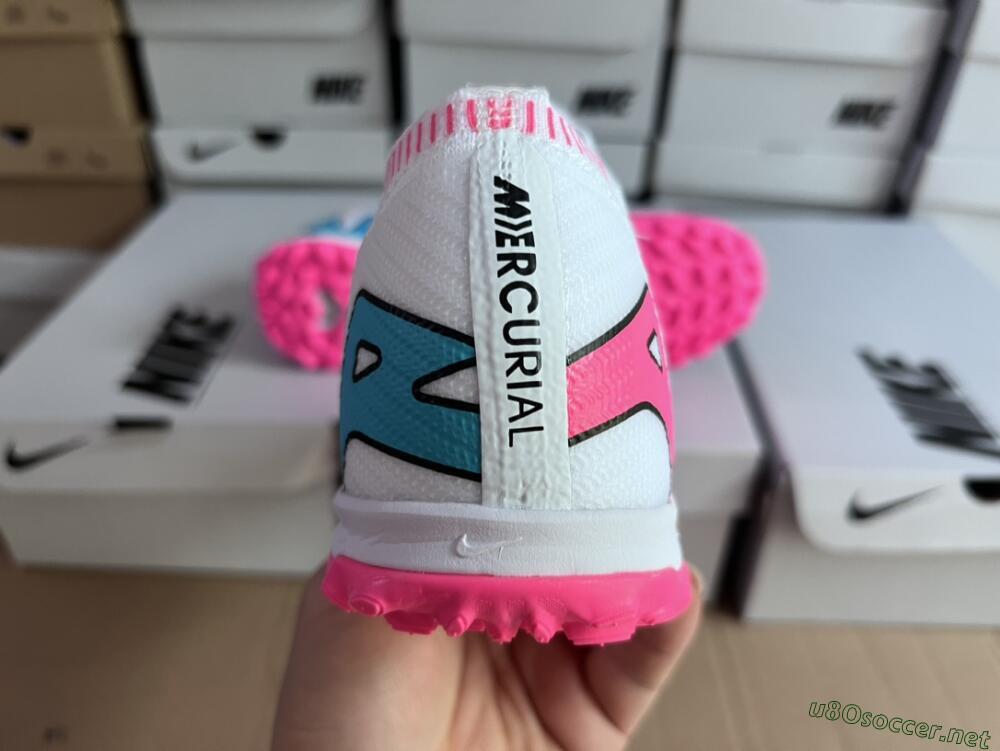 Unisex Nike Mercurial Vapor 15 Elite TF Football Shoes - White/Pink