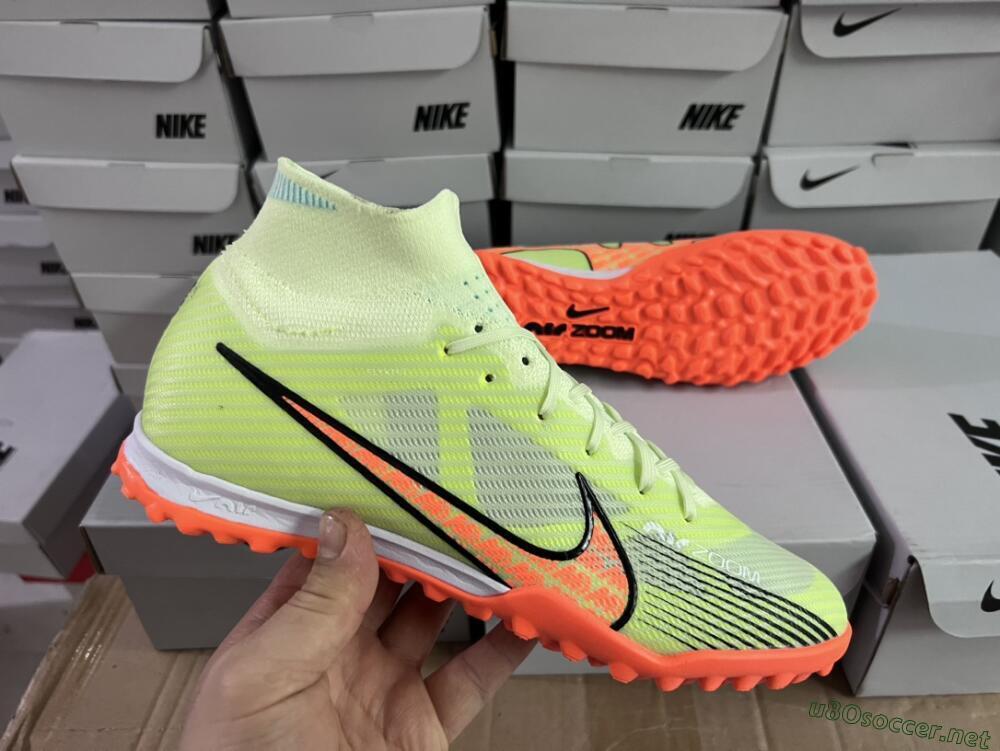 Men's Nike Air Zoom Mercurial Superfly 15 Elite TF Football Shoes - Yellow/Orange/Black