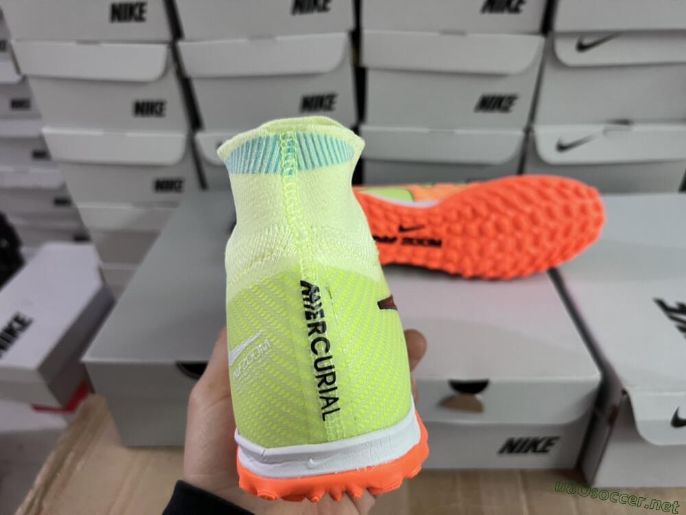 Men's Nike Air Zoom Mercurial Superfly 15 Elite TF Football Shoes - Yellow/Orange/Black