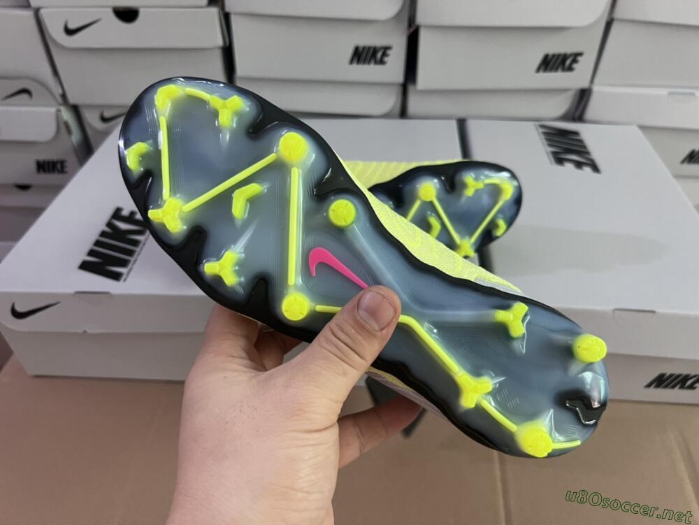 Men's Nike Phantom GX Elite FG Football Boots - Grey/Green/Pink