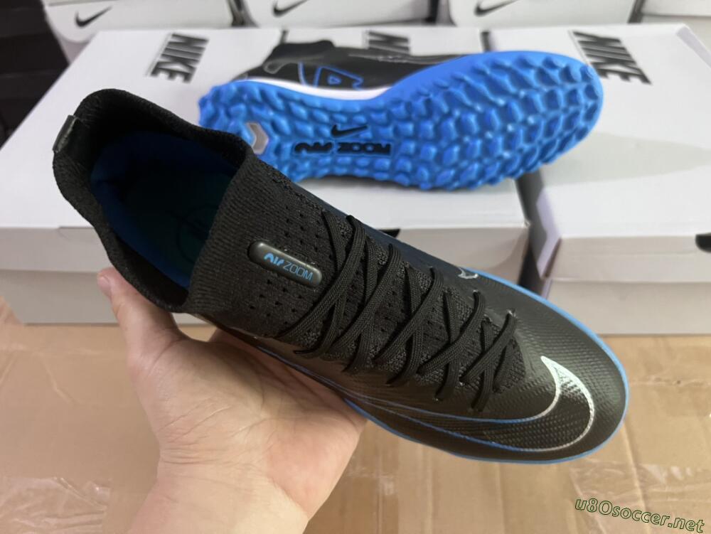 Unisex Nike Mercurial Superfly 9 Elite TF Football Shoes - Black/Blue