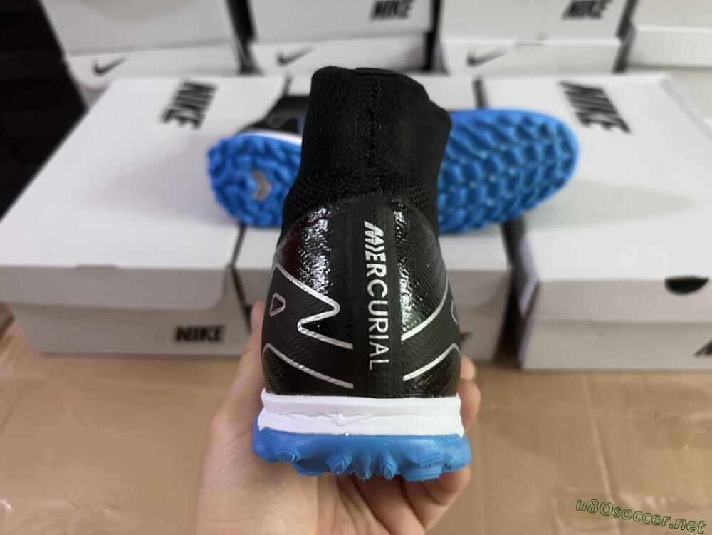 Unisex Nike Mercurial Superfly 9 Elite TF Football Shoes - Black/Blue