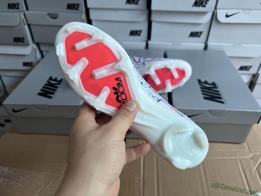 Men's Nike Air Zoom Mercurial Superfly 9 Elite FG Football Boots - White/Pink/Black