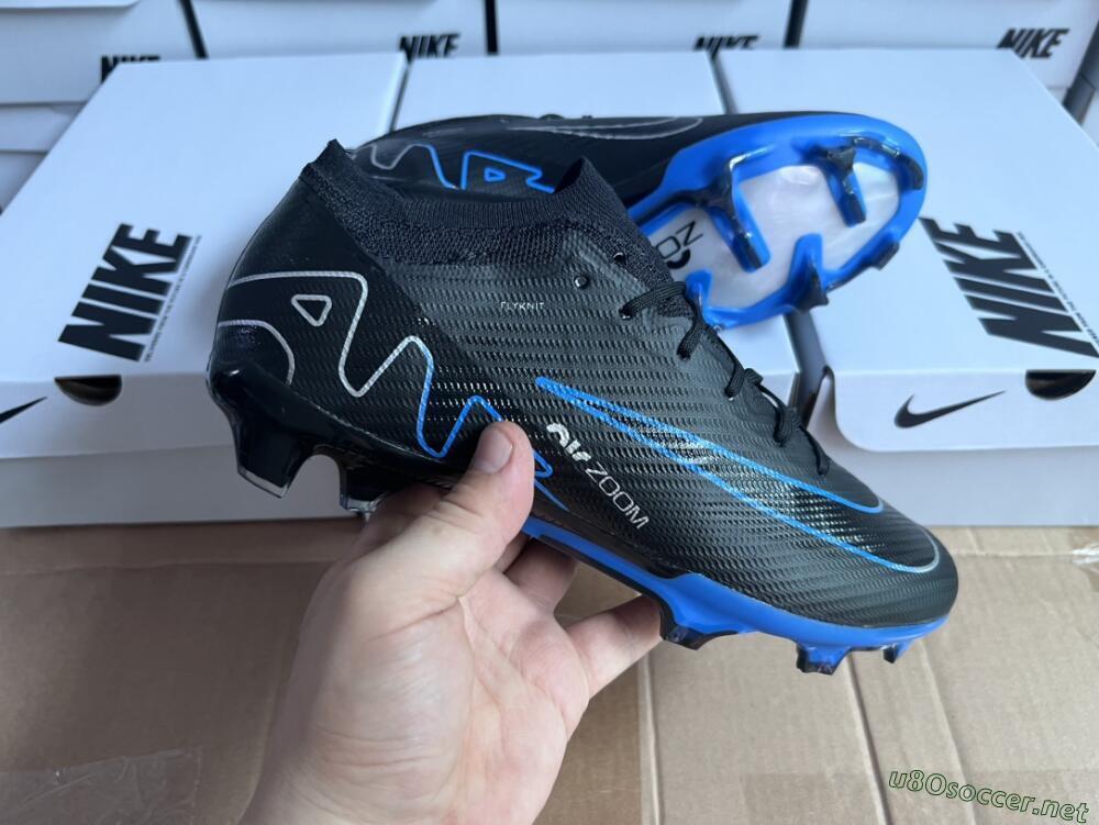 Unisex Nike Air Zoom Vapor 15 Elite SE FG Football Boots - Black/Blue/White
