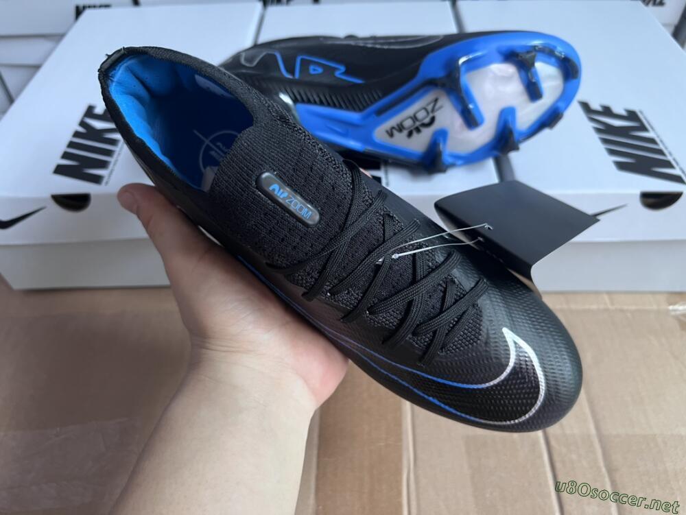 Unisex Nike Air Zoom Vapor 15 Elite SE FG Football Boots - Black/Blue/White