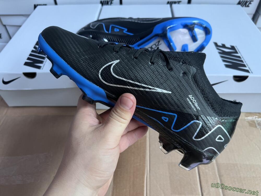 Unisex Nike Air Zoom Vapor 15 Elite SE FG Football Boots - Black/Blue/White