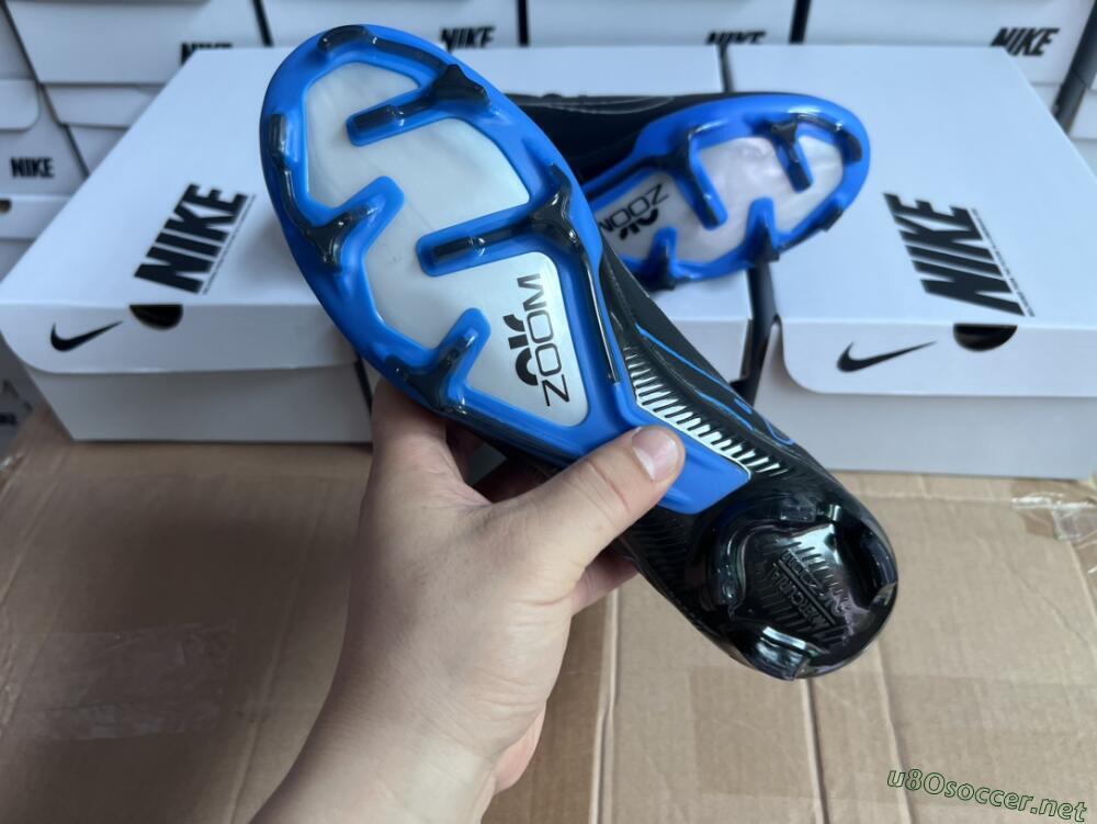 Unisex Nike Air Zoom Vapor 15 Elite SE FG Football Boots - Black/Blue/White