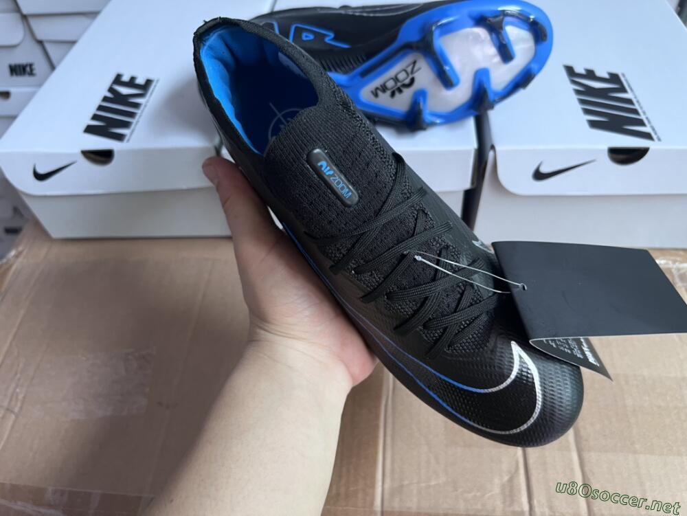 Unisex Nike Air Zoom Vapor 15 Elite SE FG Football Boots - Black/Blue/White
