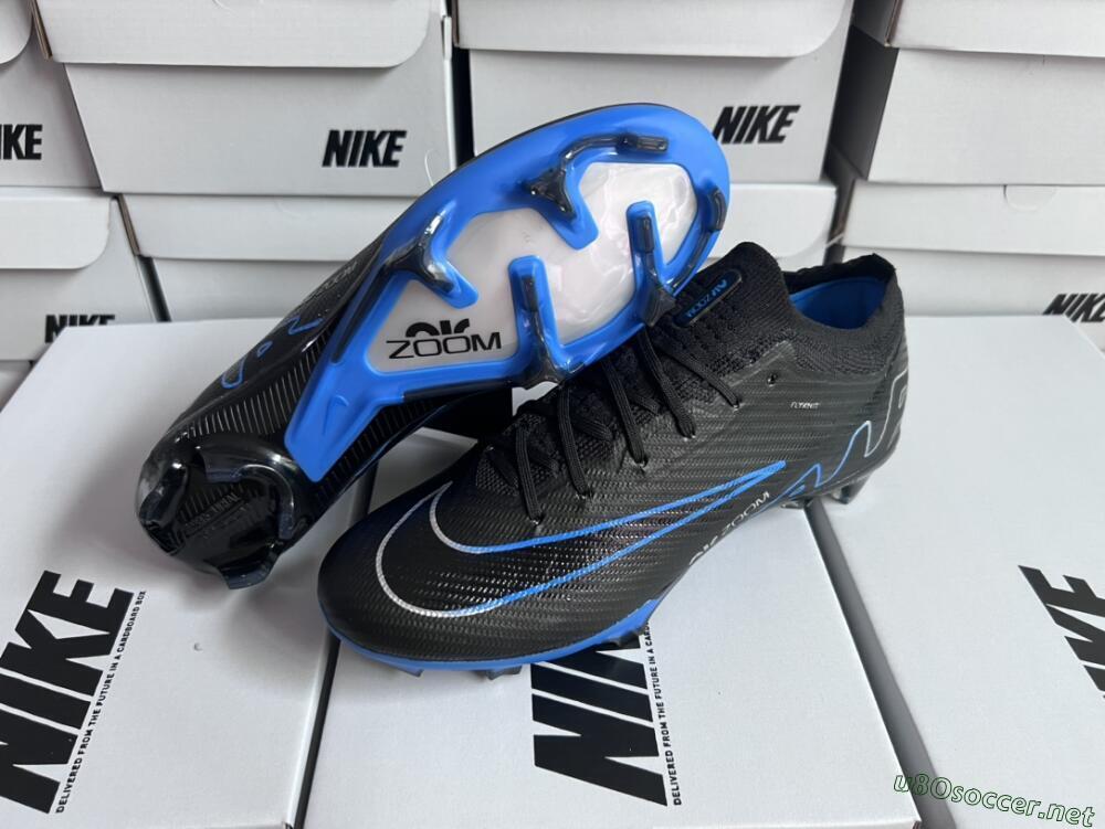 Unisex Nike Air Zoom Vapor 15 Elite SE FG Football Boots - Black/Blue/White