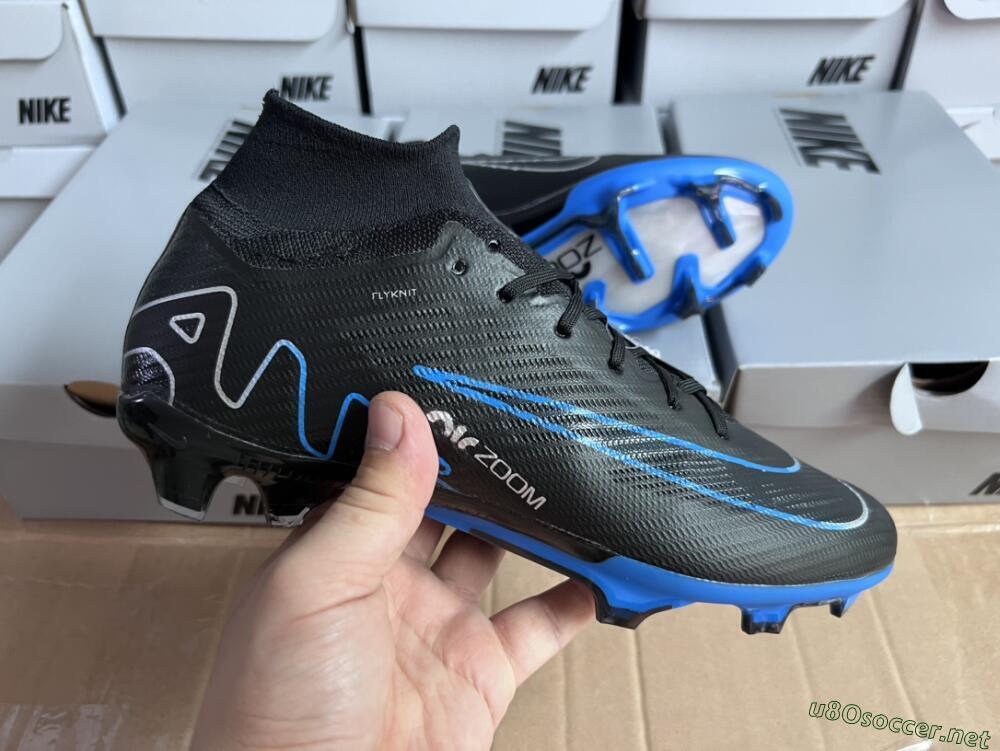Unisex Nike Air Zoom Superfly 9 Elite SE FG Football Boots - Black/Blue/White