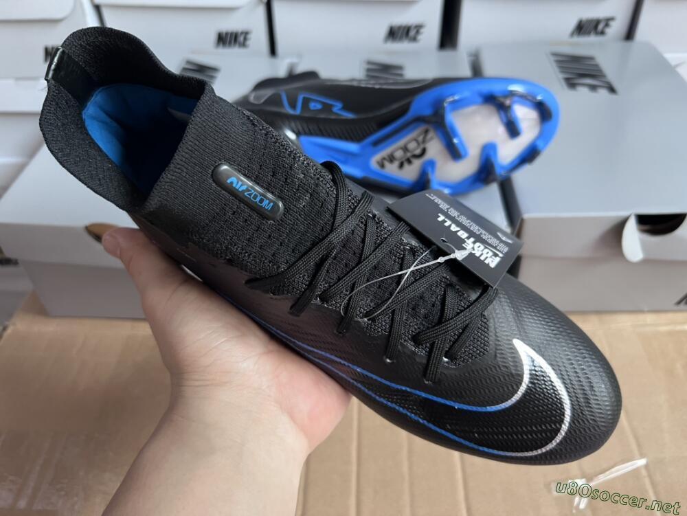 Unisex Nike Air Zoom Superfly 9 Elite SE FG Football Boots - Black/Blue/White