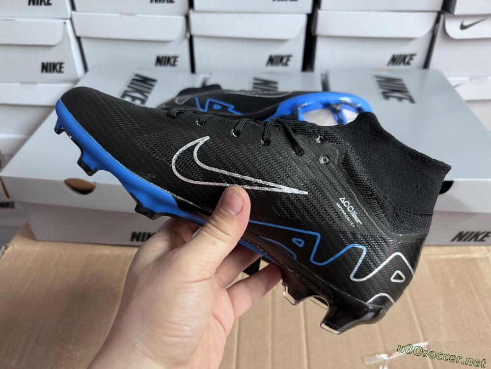 Unisex Nike Air Zoom Superfly 9 Elite SE FG Football Boots - Black/Blue/White