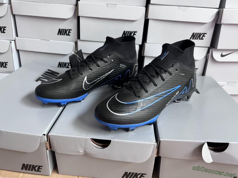Unisex Nike Air Zoom Superfly 9 Elite SE FG Football Boots - Black/Blue/White