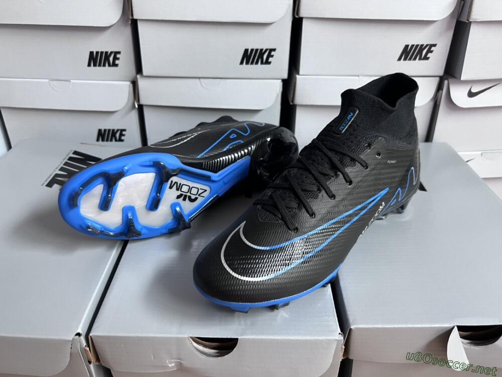 Unisex Nike Air Zoom Superfly 9 Elite SE FG Football Boots - Black/Blue/White