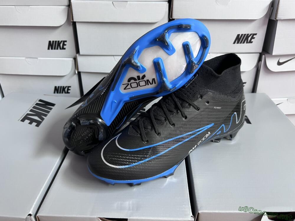 Unisex Nike Air Zoom Superfly 9 Elite SE FG Football Boots - Black/Blue/White