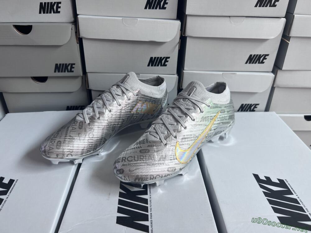 Men's Nike Air Zoom Mercurial Vapor 15 Elite FG Football Boots - Silver/Gold